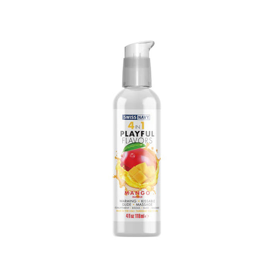 Swiss Navy 4-in-1 Playful Flavors - Mango 4 Oz MD-SN4N1FMG4