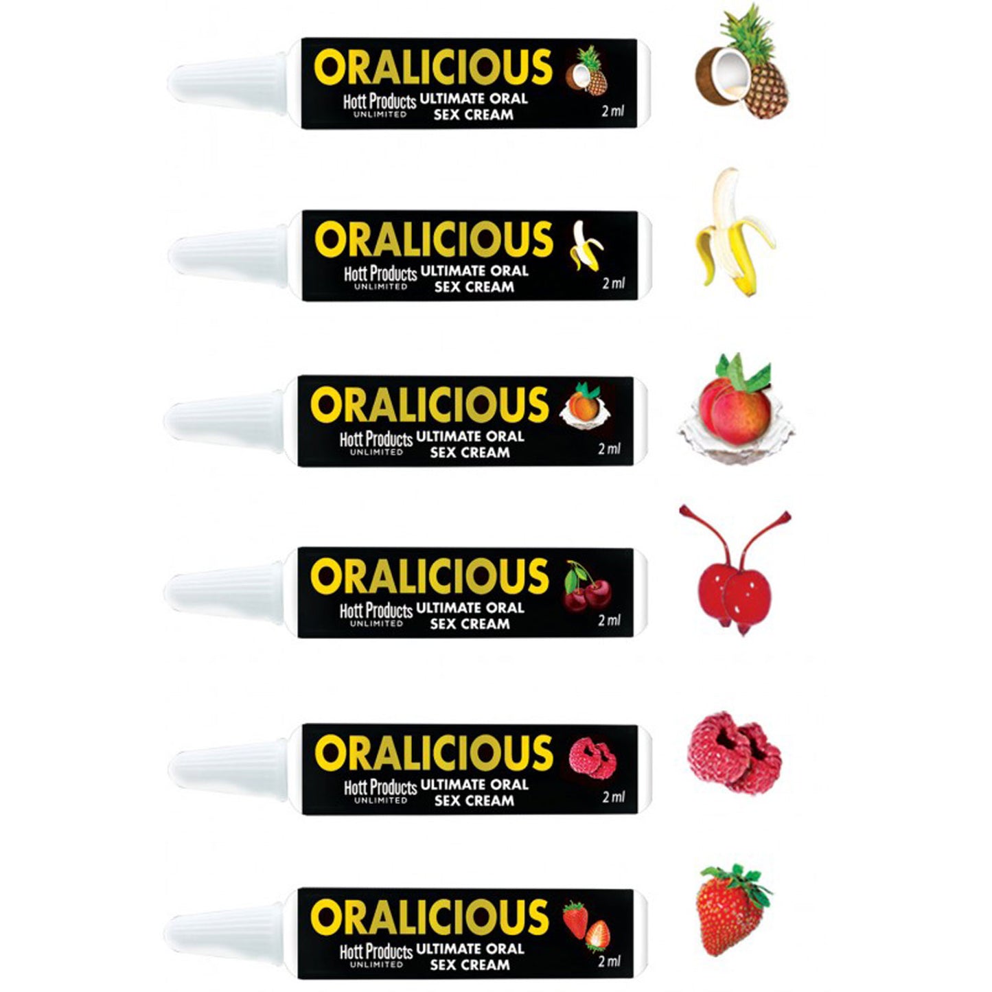 Oralicious Flavored Oral Sex Cream 144pc Display - of 2ml Tubes HTP3350-D