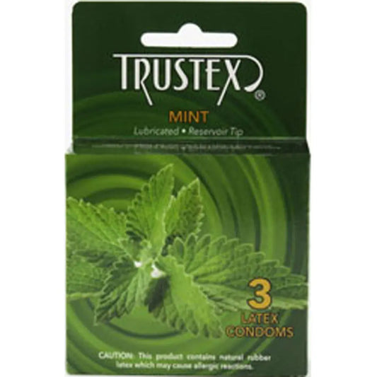 Trustex Flavored Lubricated Condoms - 3 Pack - Mint AL-4005