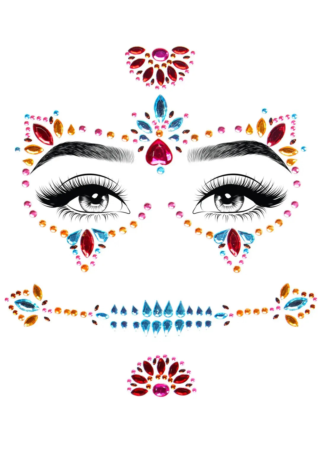 Day of the Dead Adhesive Face Jewels LA-EYE020