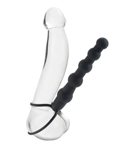 Silicone Love Rider Beaded Dual Penetrator - Black SE1515403