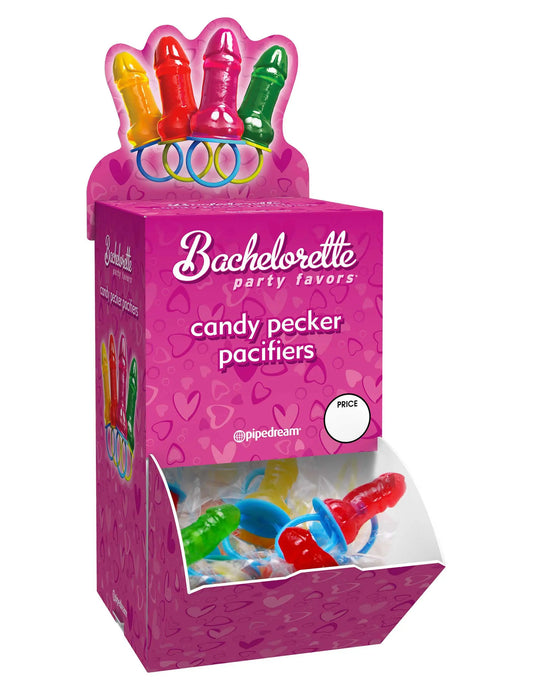 Bachelorette Party Favors Candy Pecker Pacifier 48 Pieces Display PD7428-99D