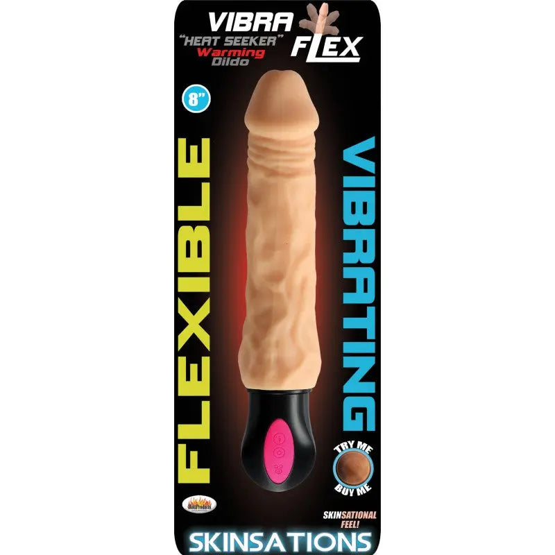 Skinsations Vibra-Flex Heat Seeker - Flexible  Warming Dildo With 12 Frequencies HTP3065