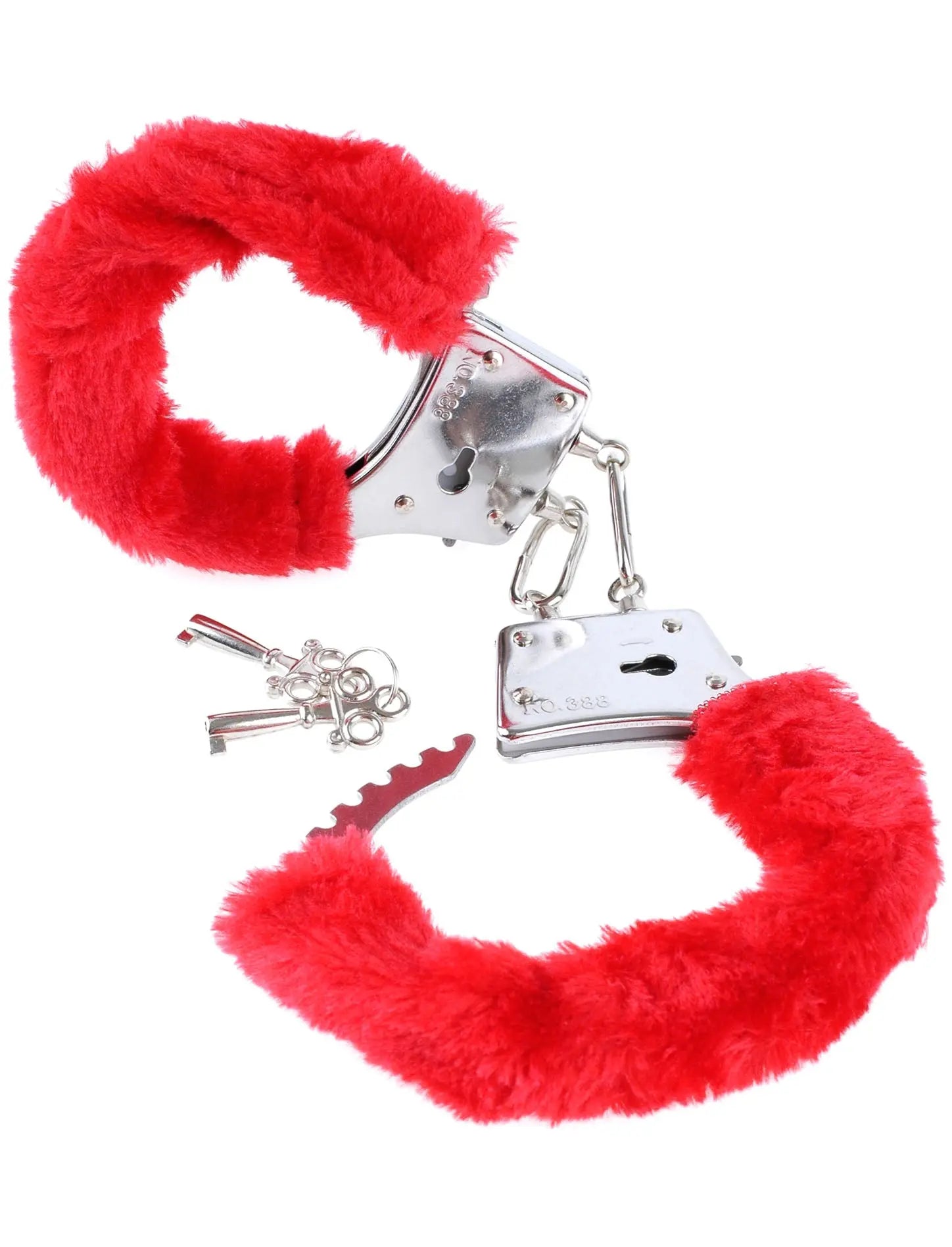 Fetish Fantasy Series Beginner's Furry Cuffs - Red PD3800-15