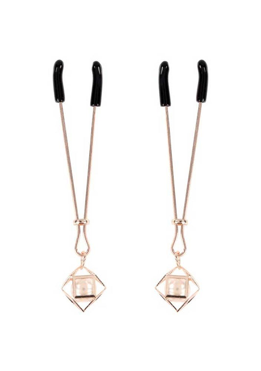 Brat Pearl Nipple Clips - Rose Gold SS09845